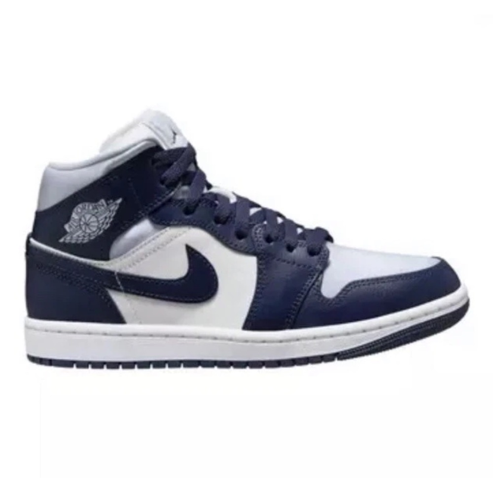 Jordan Blue and White Athletic Shoes with Iconic Design